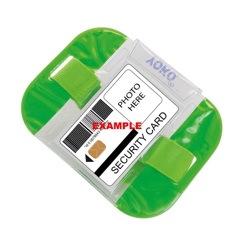 High Visibility Security Arm Band ID Badge Card Holder SIA Armband Black UK 