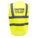 Caution Young Horse In Training - Safety Vests Adults