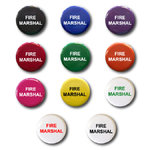 Fire Marshal Button Badges 50mm