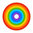 Rainbow Badge Circles 50mm