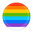 Rainbow Badge Stripes 50mm