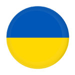Ukrainian Flag Badge 50mm