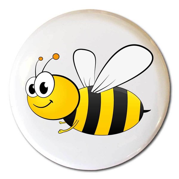 White badge with busy bee cartoon motif\\n\\n10/04/2022 09:02