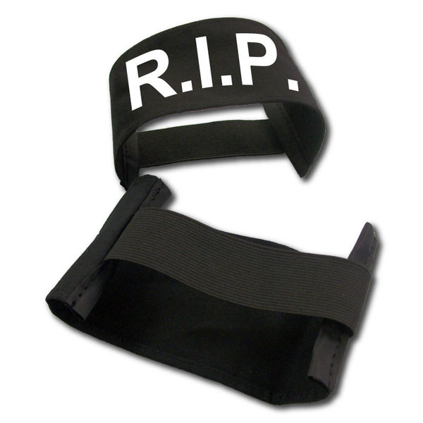 Adults and child's black mourning armbands printed R.I.P.\\n\\n25/02/2016 18:28