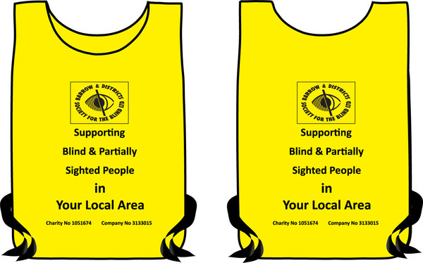 Nylon Charity Fundraising tabards with printed logo both sides. Call now for a quote.\\n\\n12/02/2015 19:40