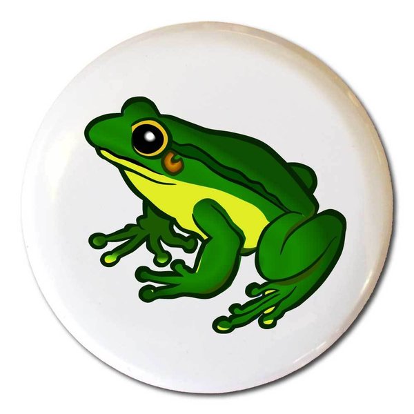 White button badge with green frog print\\n\\n10/04/2022 09:02