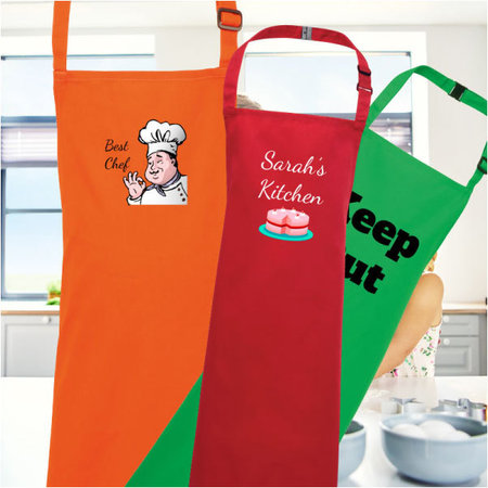 Aprons for young children, personalised with text or coloured logos.\\n\\n09/12/2022 11:43