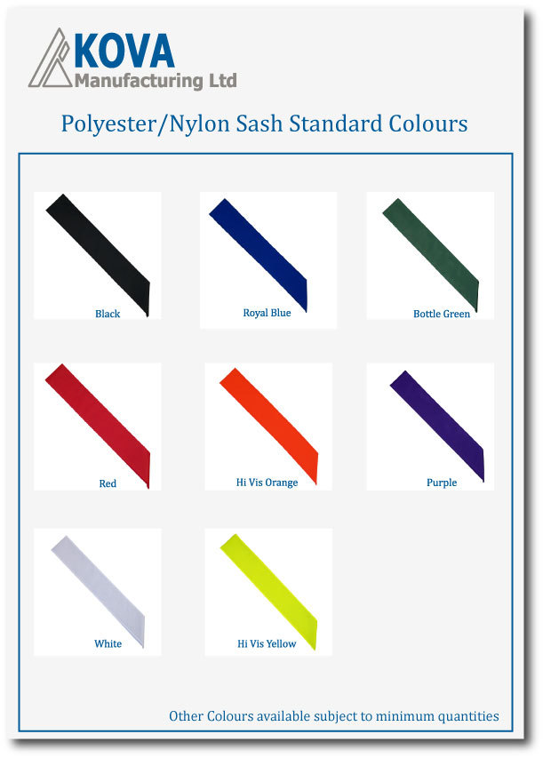 Polyester-Sash-Colours